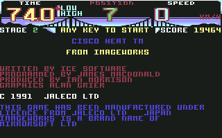 Cisco Heat screenshot 3 for Commodore 64